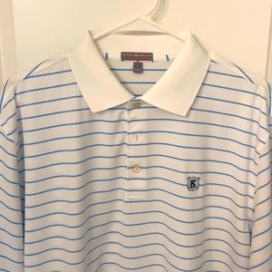 Peter Millar Summer Comfort Stanwich GC logo Large Golf Shirt never worn